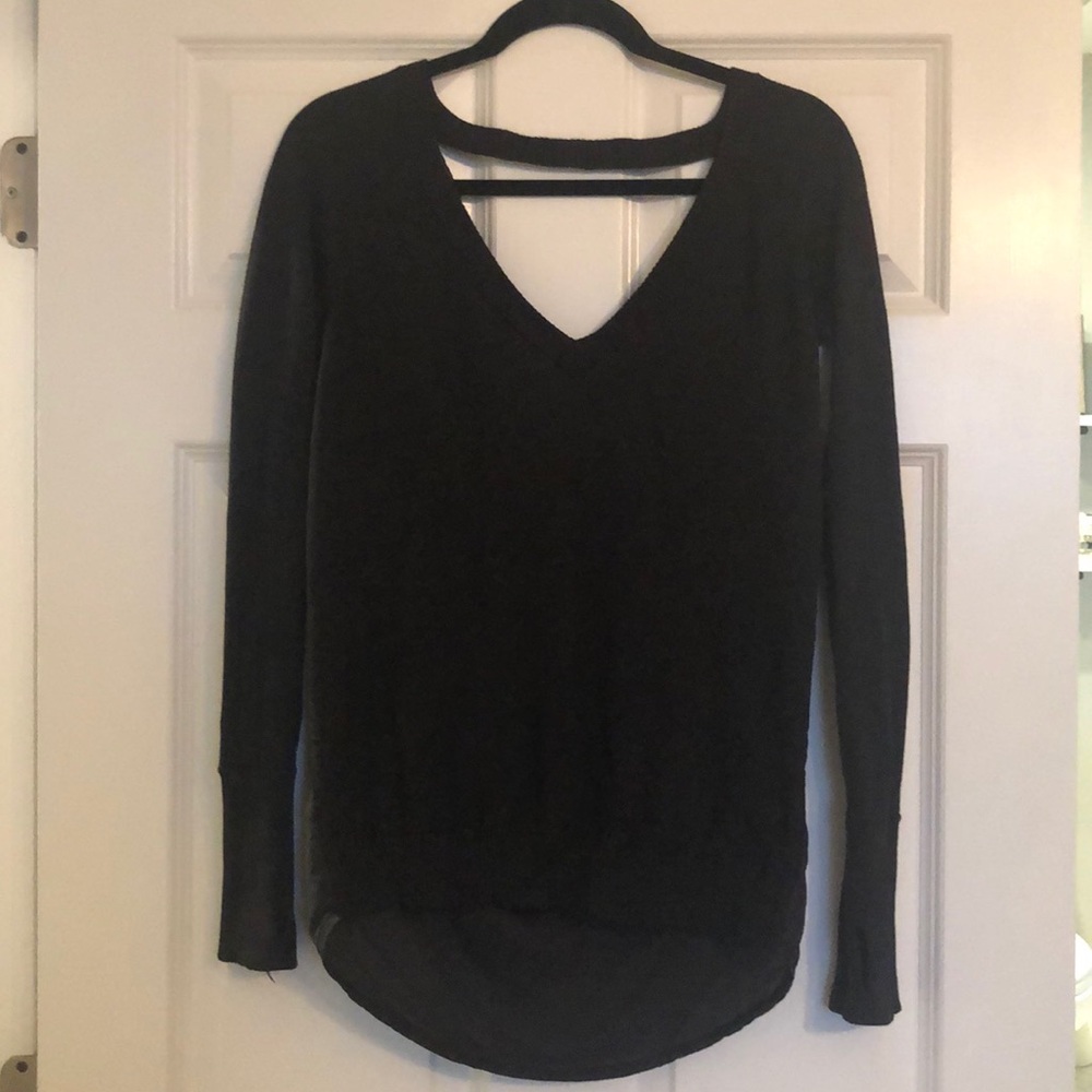 Vintage Lululemon Charcoal V Neck Sweater